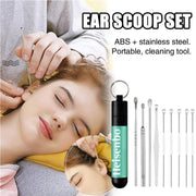 9PCs Steel Ear Buckle Ear Wax Cleaner Spoon Ear Care Ear Wax Removal Kit